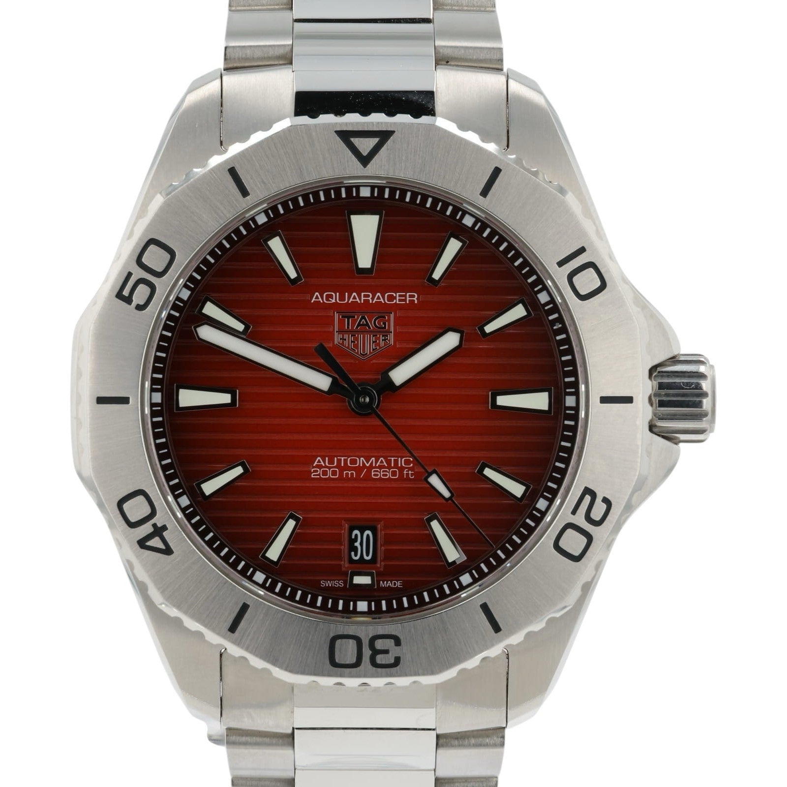 Tag Heuer Aquaracer Red Dial Stainless Steel 40mm Automatic Men’s Watch WBP2114