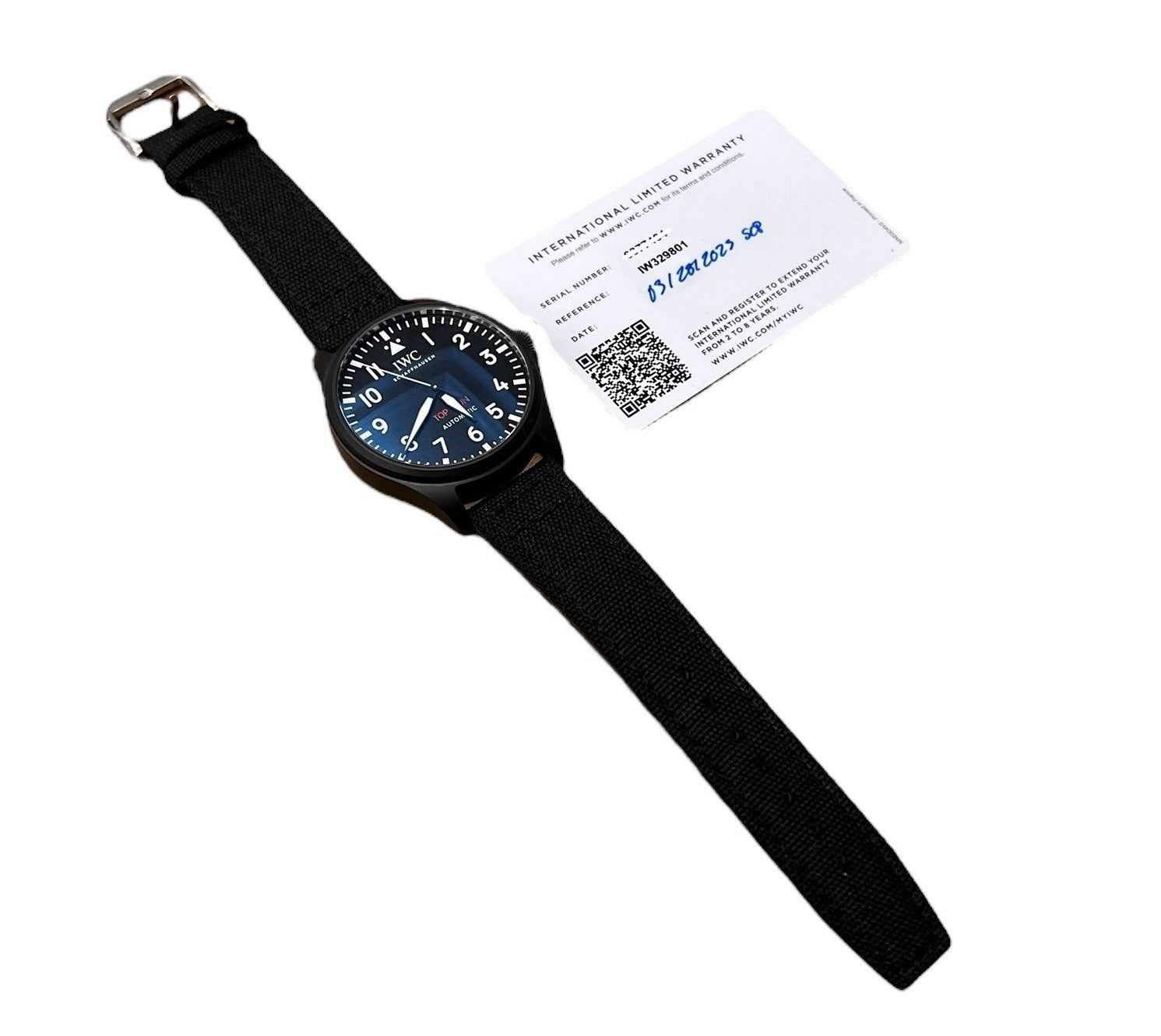 IWC Big Pilot Top Gun Ceramic Black Dial 43mm Automatic Mens Watch IW329801