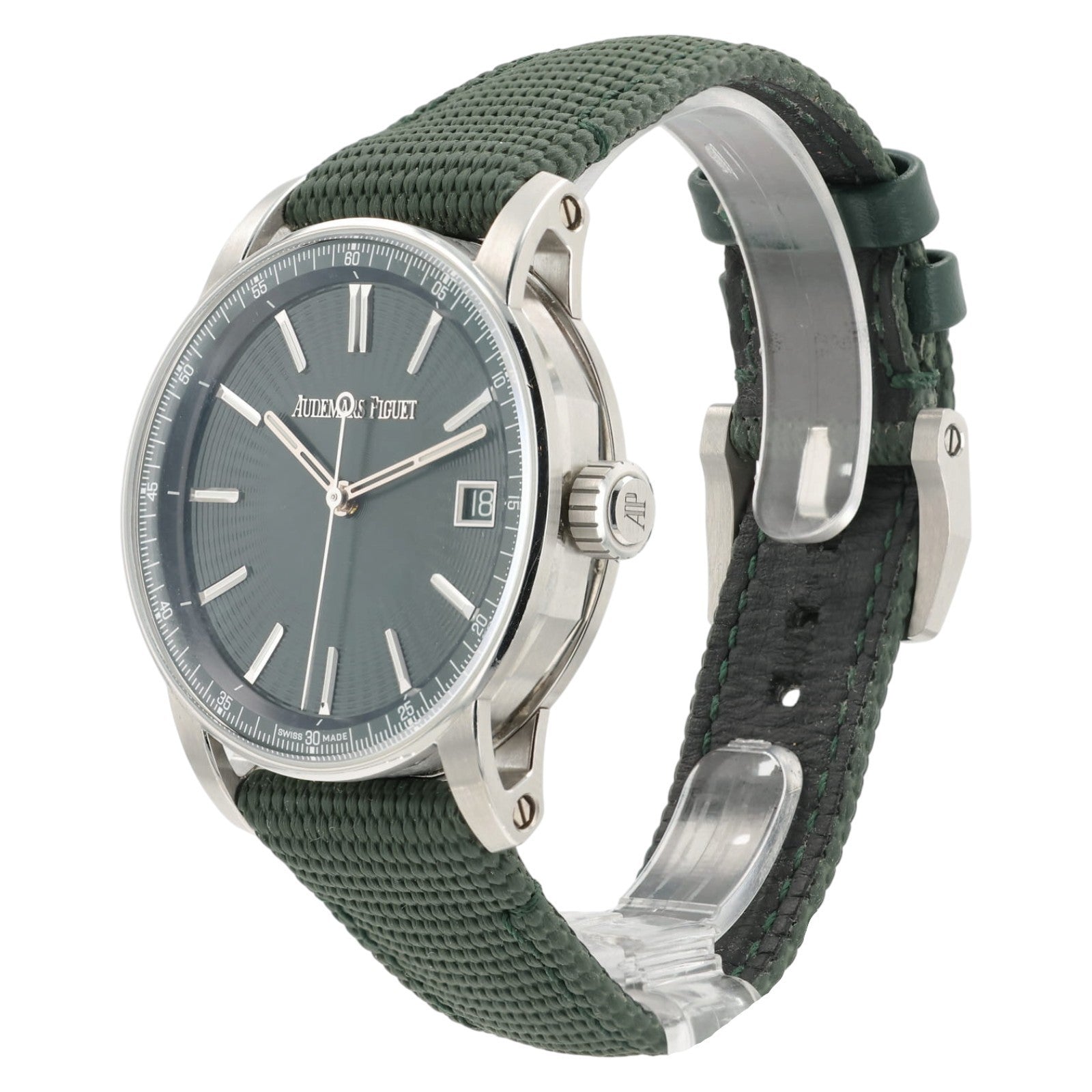 Audemars Piguet Code Date Green Dial Steel 41mm Automatic Men's Watch 15210ST