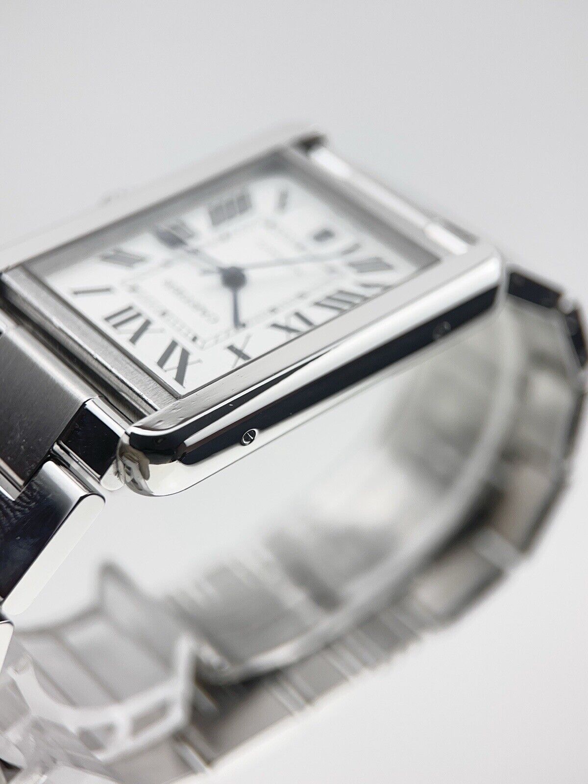 Cartier Tank Solo XL Stainless Steel 31mm Automatic Mens Watch 3800 - Box/Papers