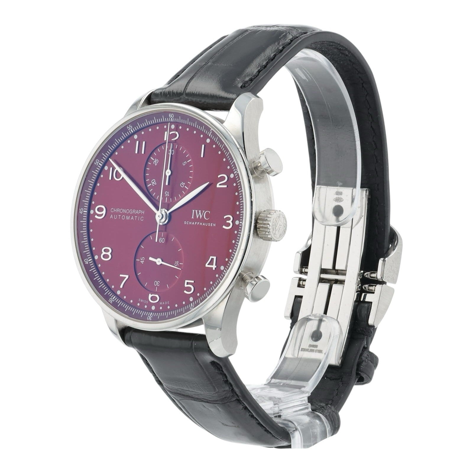 IWC Portugieser Burgundy Dial Stainless Steel 41mm Automatic Men’s IW371616