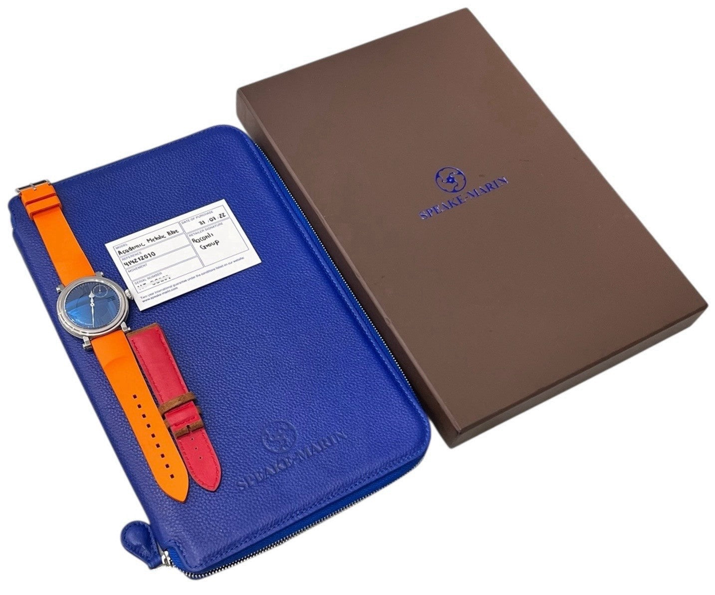 Speake-Marin The Piccadilly Titanium Blue Dial 38mm Automatic Men’s Watch