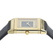 LeCoulte Reverso Black Dial 18k Yellow Gold 23mm Quartz Women’s Watch 260.1.08