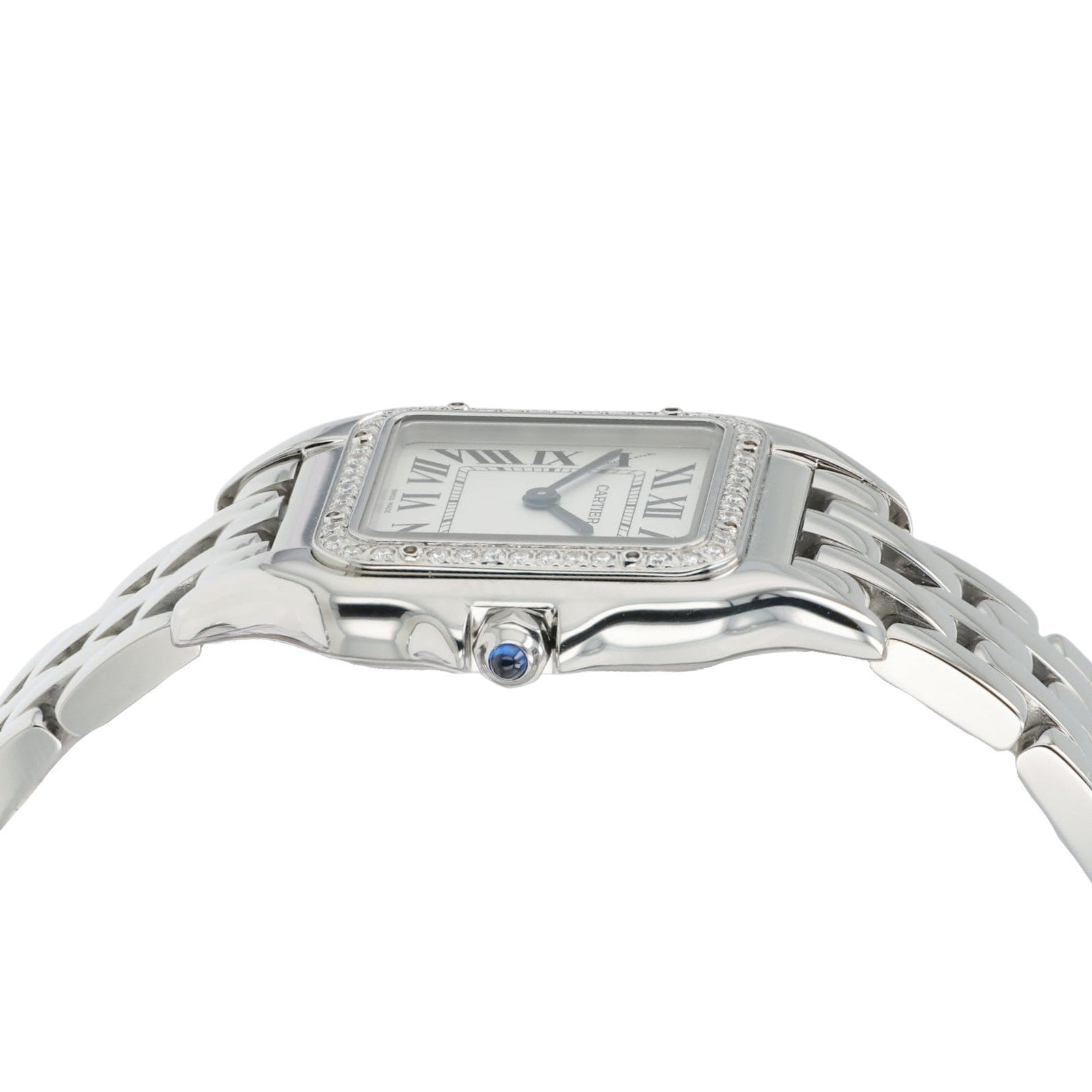 Cartier Panthere Silver Dial Stainess Steel 27mm Quartz Womens Watch W4PN0008
