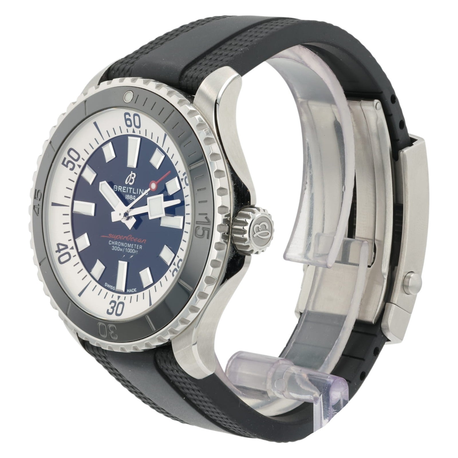Breitling Superocean Black Dial Stainless Steel 44mm Automatic Mens Watch A17376