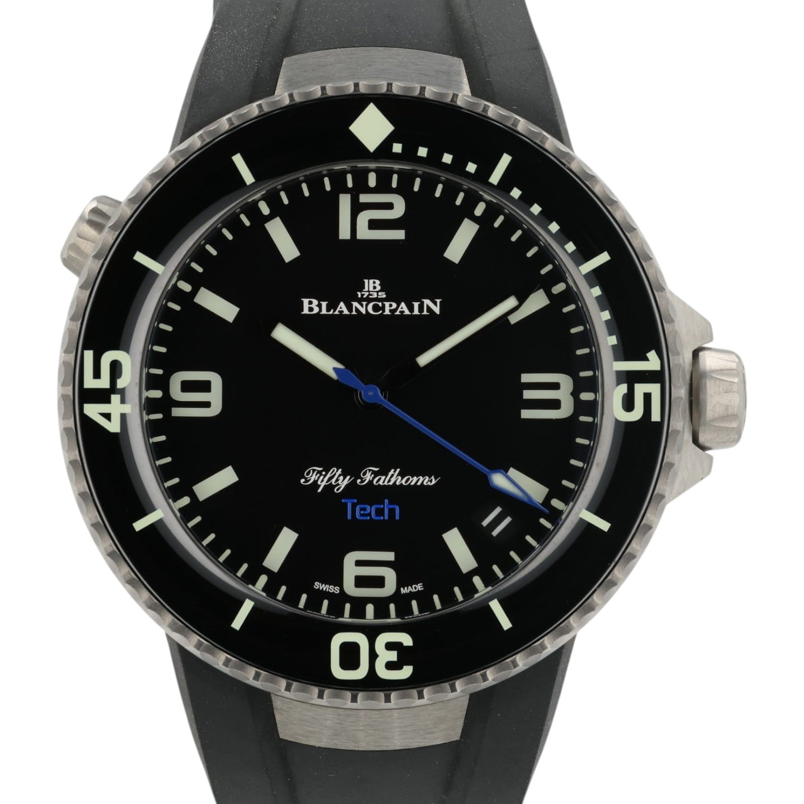 Blancpain Fifty Fathoms Tech Black Dial Titanium 45mm Automatic Mens Watch 5029