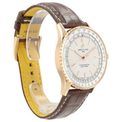 Breitling Navitimer Automatic Silver Dial 18k Rose Gold 41mm Automatic R17329