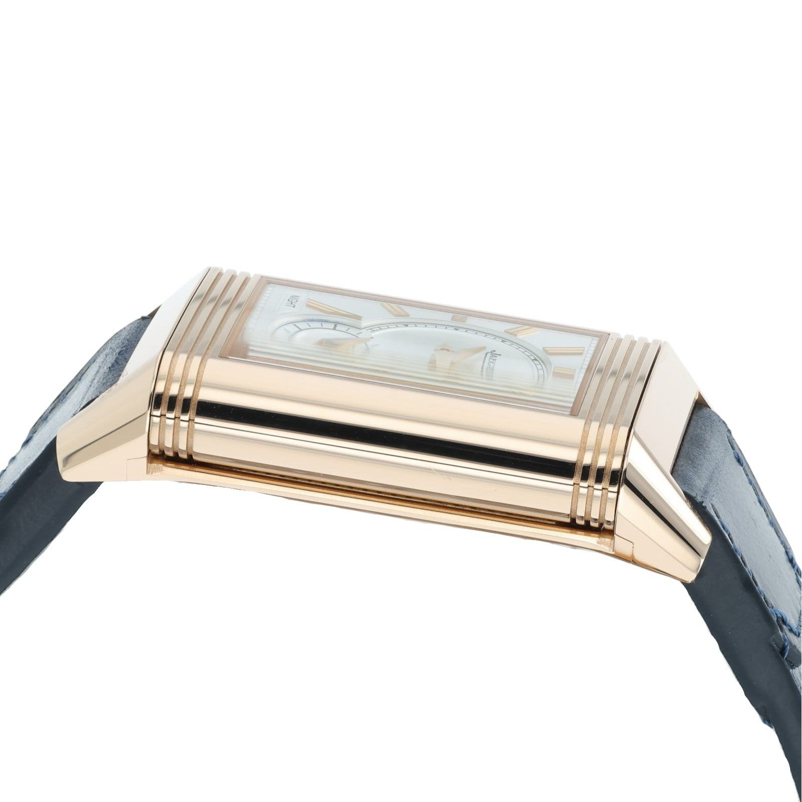 JLC Reverso Duoface Silver & Blue Dial Steel 47x28mm Manual Wind Mens Q3982590