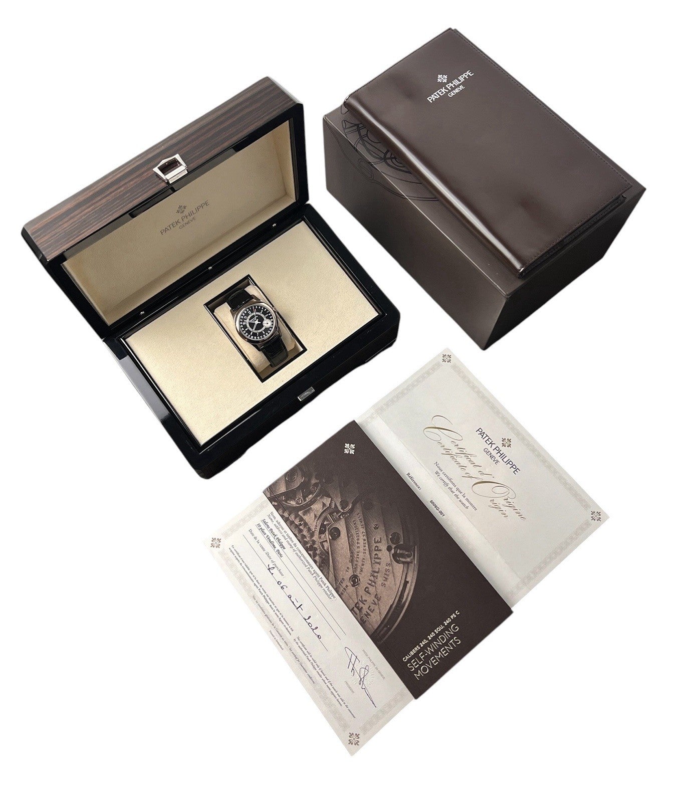 Patek Calatrava Black Dial 18k White Gold 39mm Automatic Movement Men’s 6006G