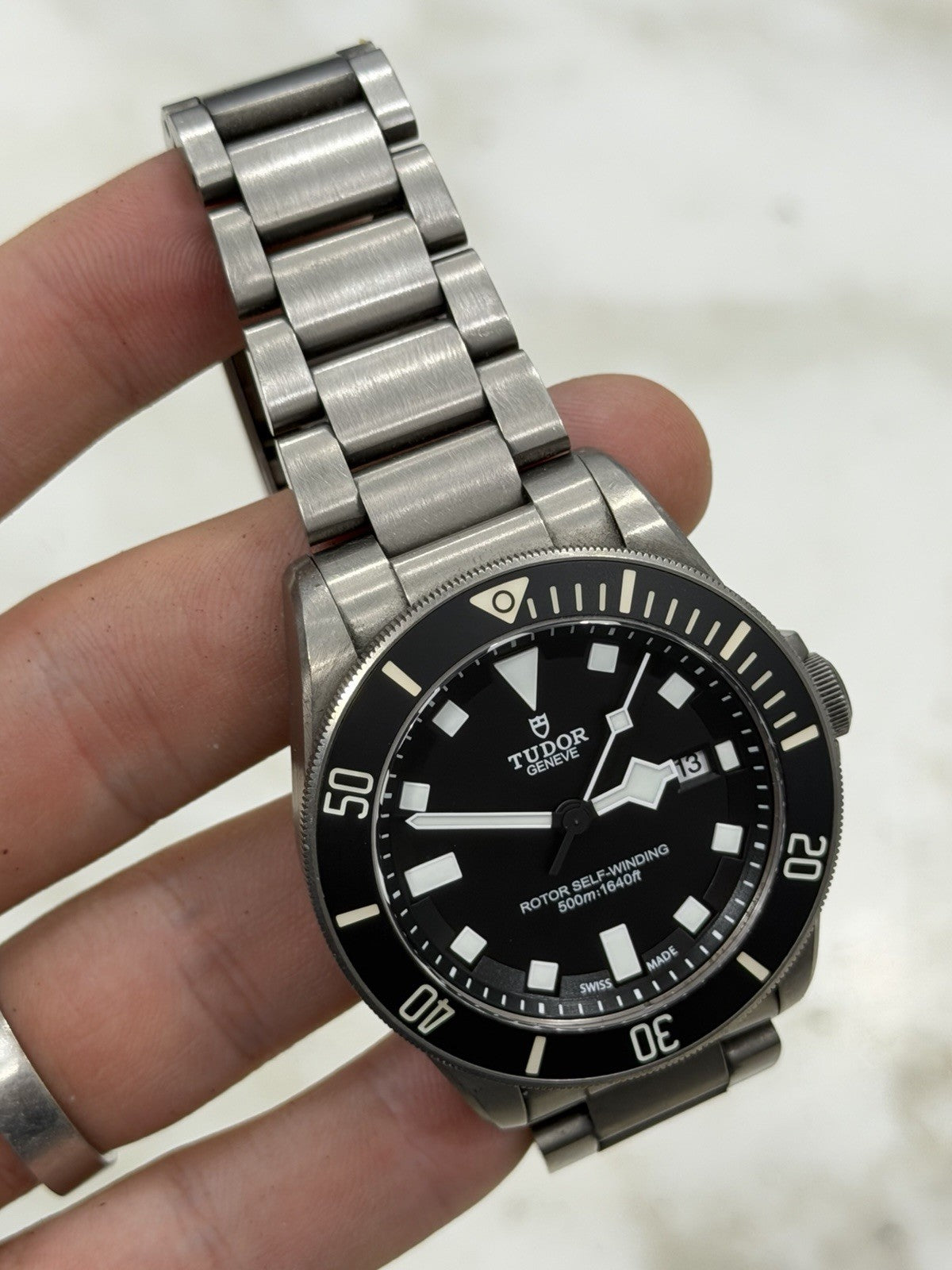 Tudor Pelagos Date Black Dial Titanium Automatic Men's Watch 25500TN W/ Papers