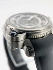 Michel Jordi Twins Titan Titanium Black Dial 48mm Auto Men’s Watch - Full Set