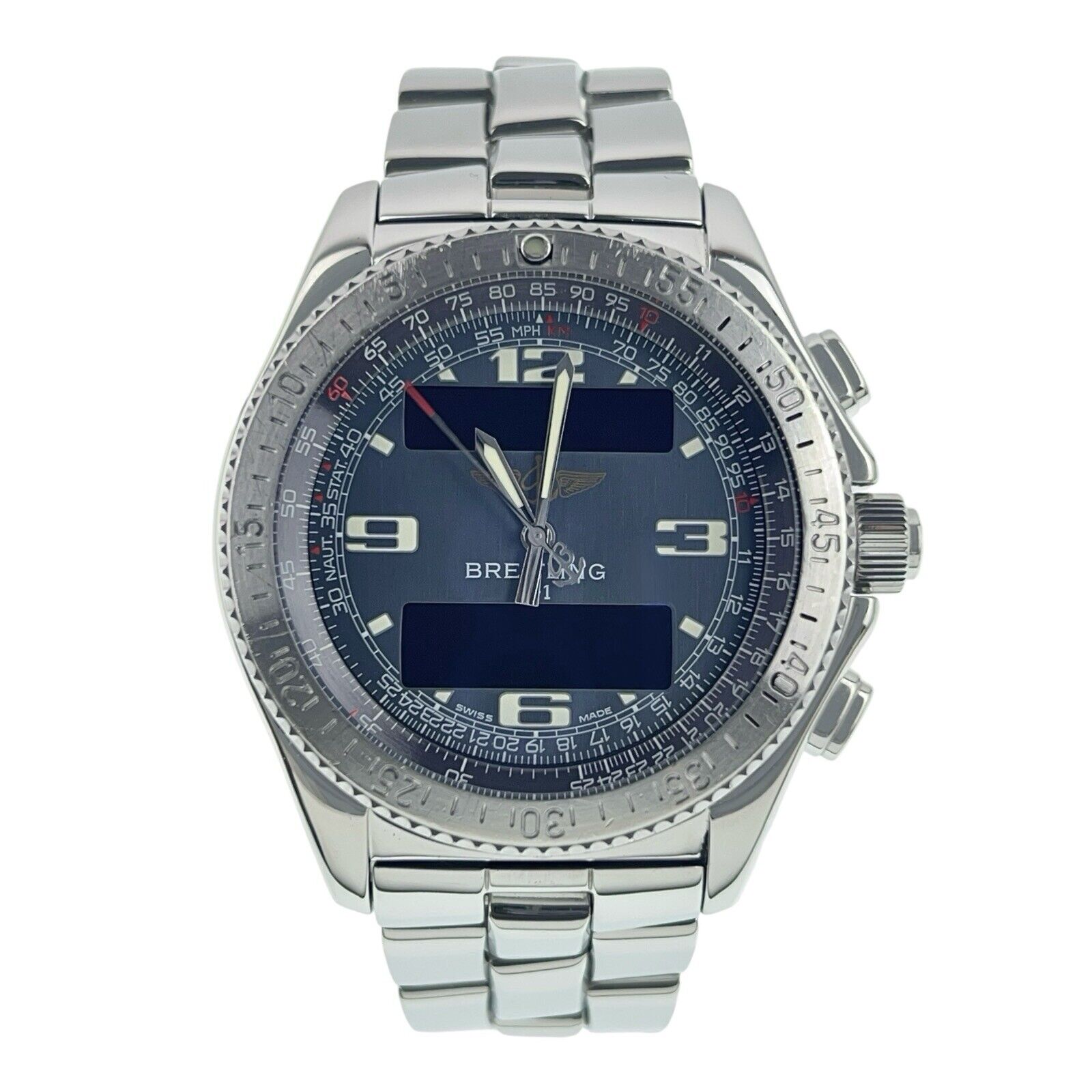 Breitling B-1 Stainless Steel Blue Dial 43mm Quartz Movement Men’s Watch A78362