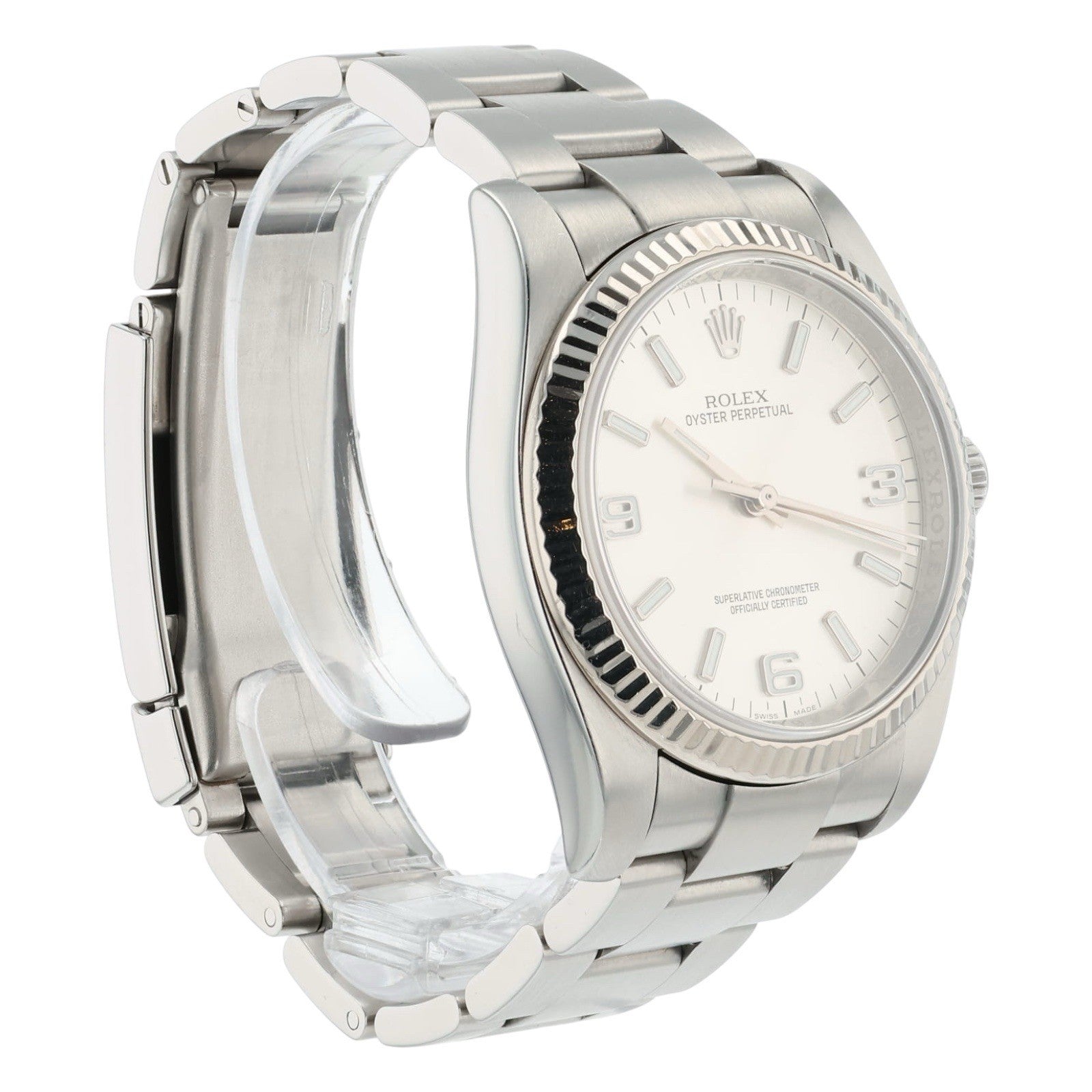 Rolex Oyster Perpetual Stainless Steel Silver Dial 36mm Automatic Men’s 116034