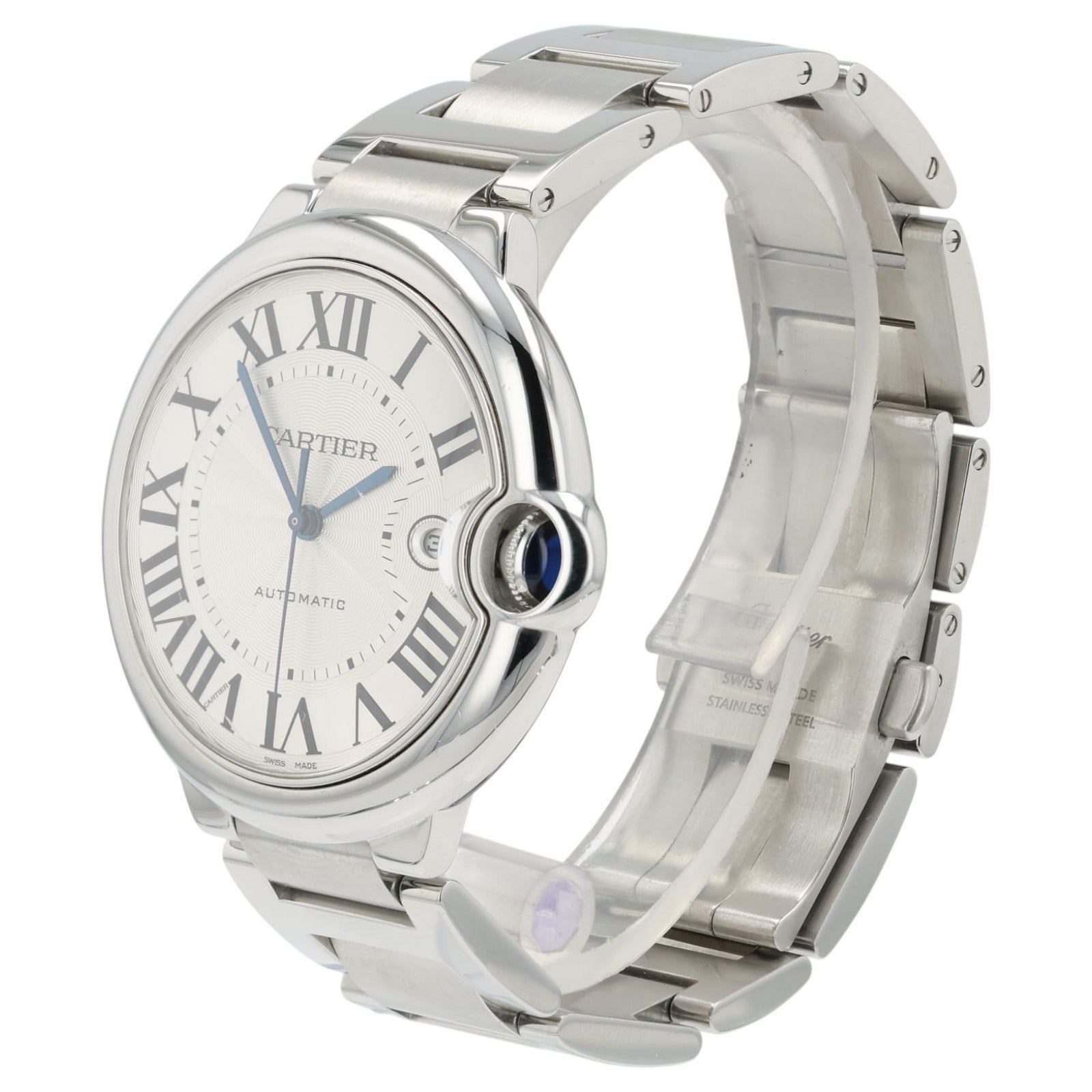 Cartier Ballon Bleu Silver Color Dial Stainless Steel 42mm Automatic W69012Z4