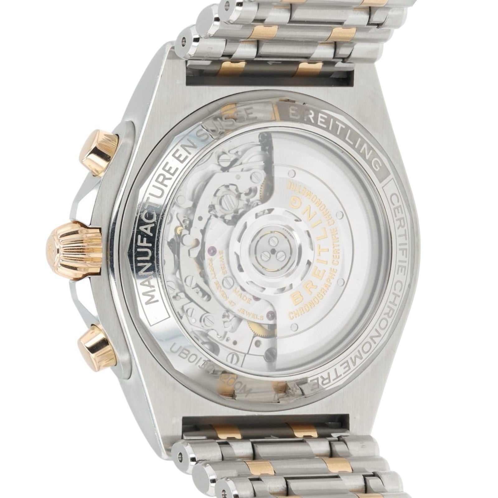 Breitling Chronomat Gray Dial 18k Rose Gold & Steel 42mm Automatic Men’s UB0134