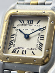 Cartier Panthere Single Row Quartz 22mm 18k Gold And Steel Ref-1057917