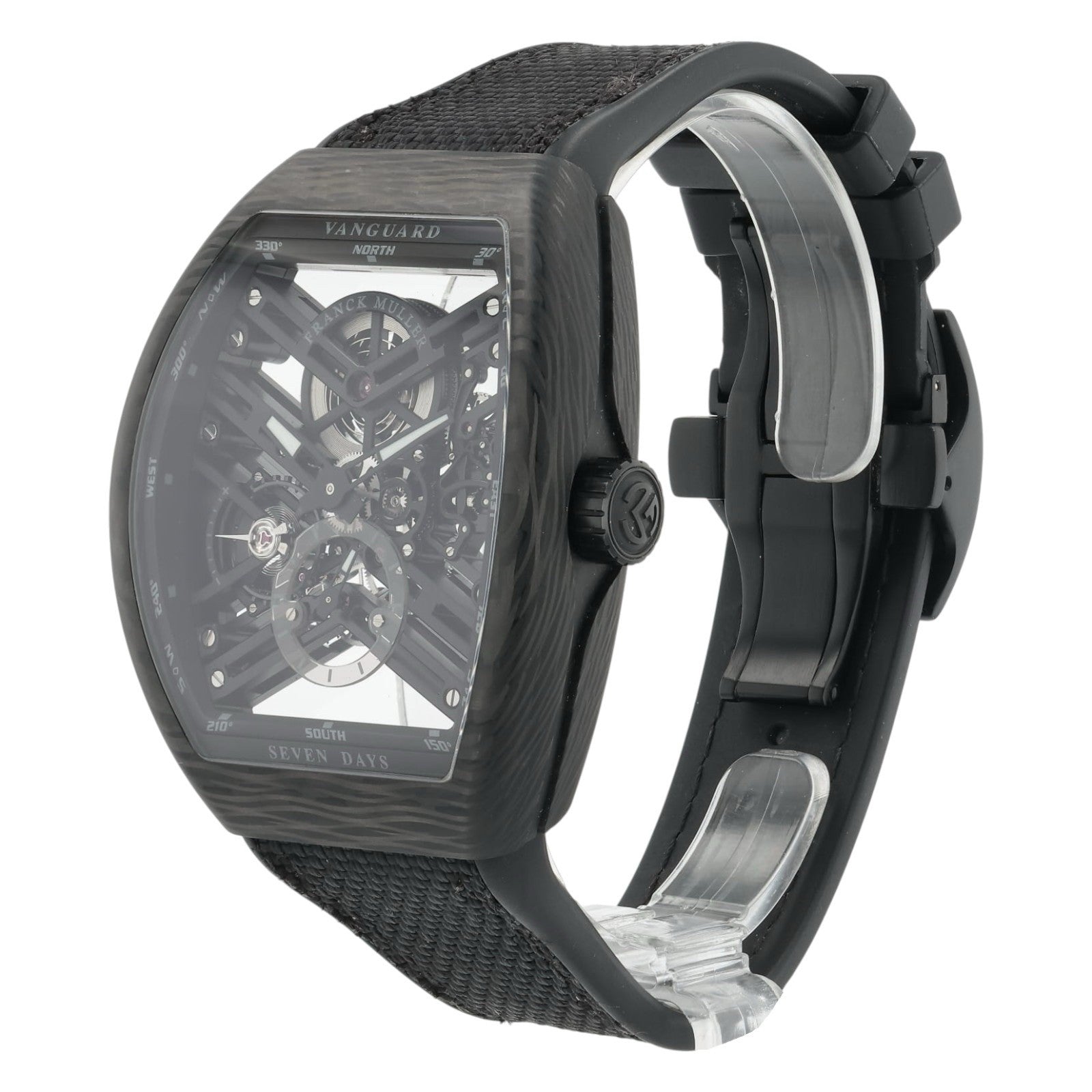 Franck Muller Vanguard Carbon Skeleton Dial 45mm Manual Wind Mens V45 S6 SQT