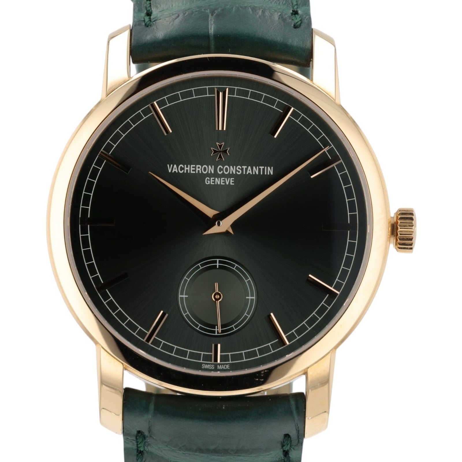 Vacheron Constantin Traditionnelle Green Dial 18k Rose Gold 38mm Manual Wind