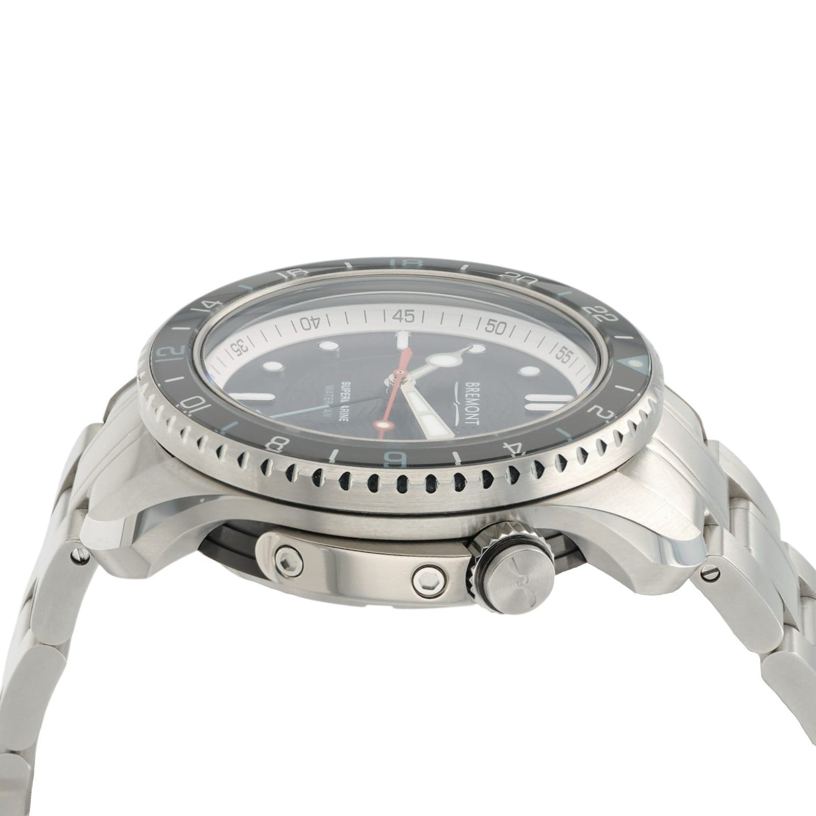 Bremont Waterman GMT Black Dial Steel 43mm Automatic Men’s Watch  - Box/Papers