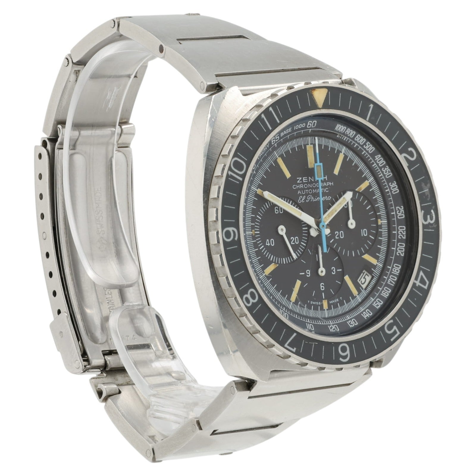 Zenith El Primero Vintage Black Dial Steel 43.5mm Automatic Mens 01-0150-415