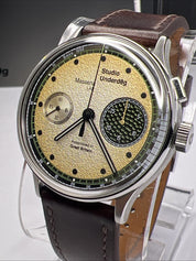 Studio Underdog Massena LAB Champagne Caviar 38.5mm Chronograph Watch Box Papers