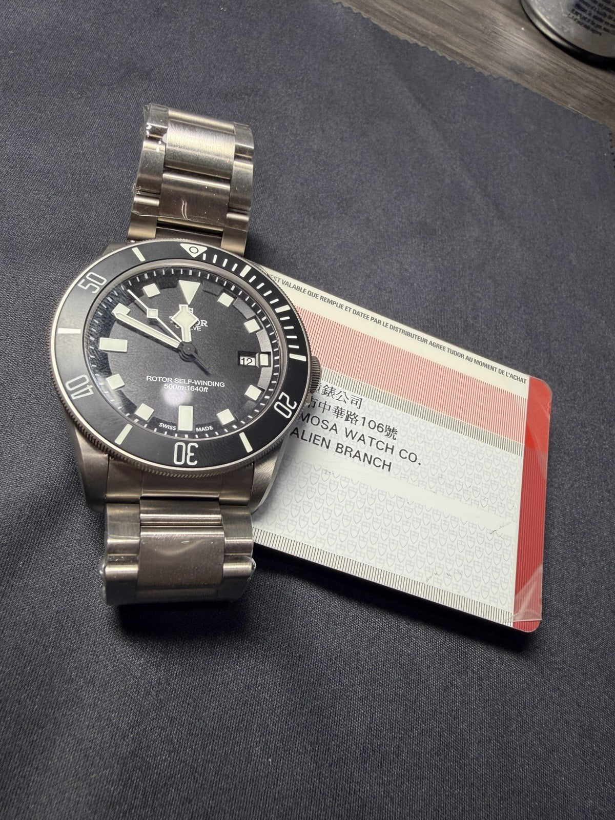 Tudor Pelagos Date Black Dial Titanium Automatic Men's Watch 25500TN W/ Papers