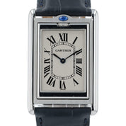 Cartier Tank Basculante White Dial Steel 25mm Manual Wind Men's Watch 2390