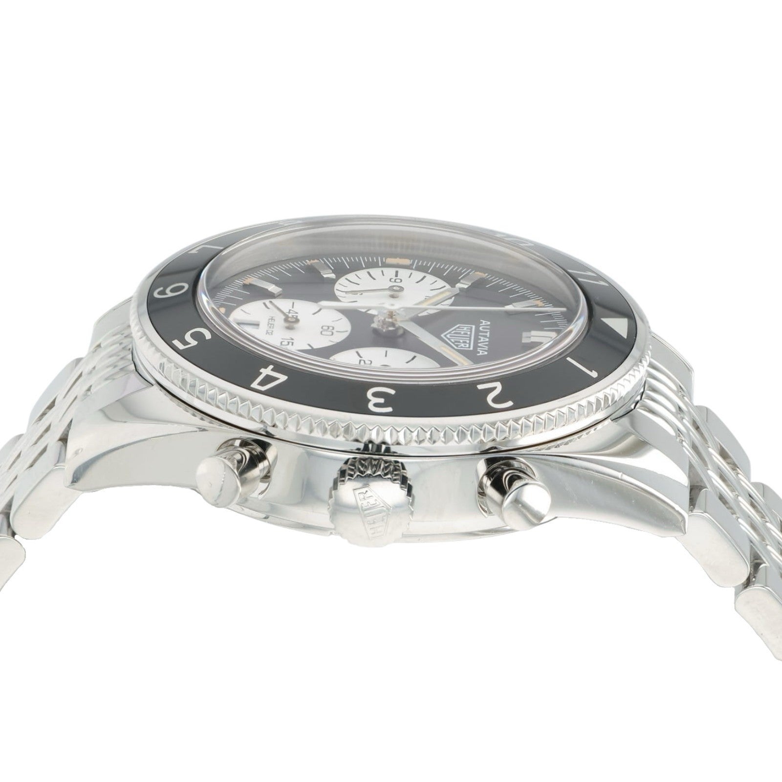 Tag Heuer Autavia Black Dial Stainless Steel 42mm Automatic Mens Watch CBE2110