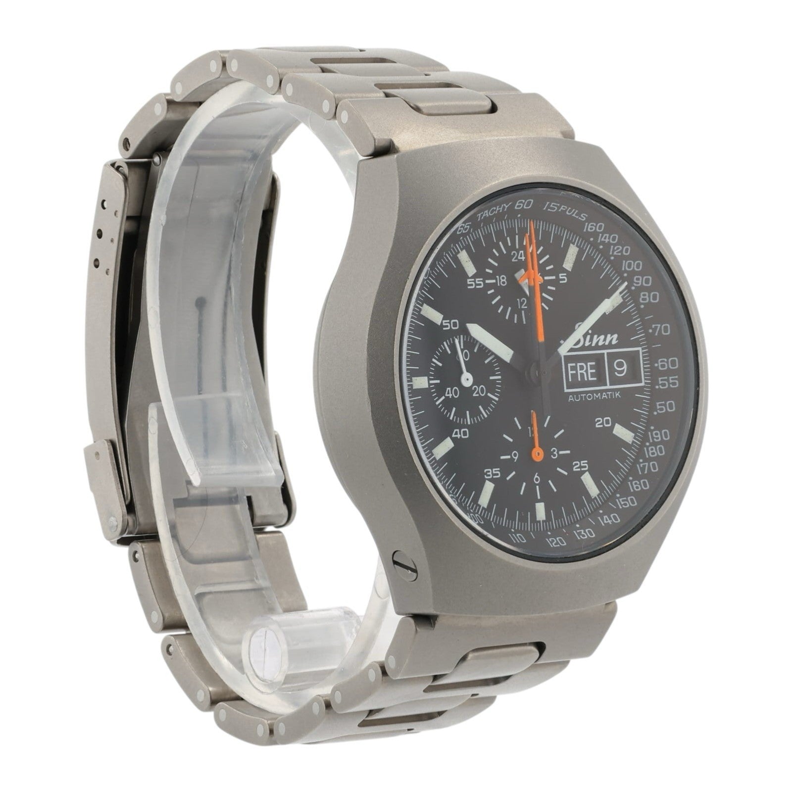 Sinn Chronograph Day Date Black Dial Titanium 40mm Automatic Men’s Watch 157