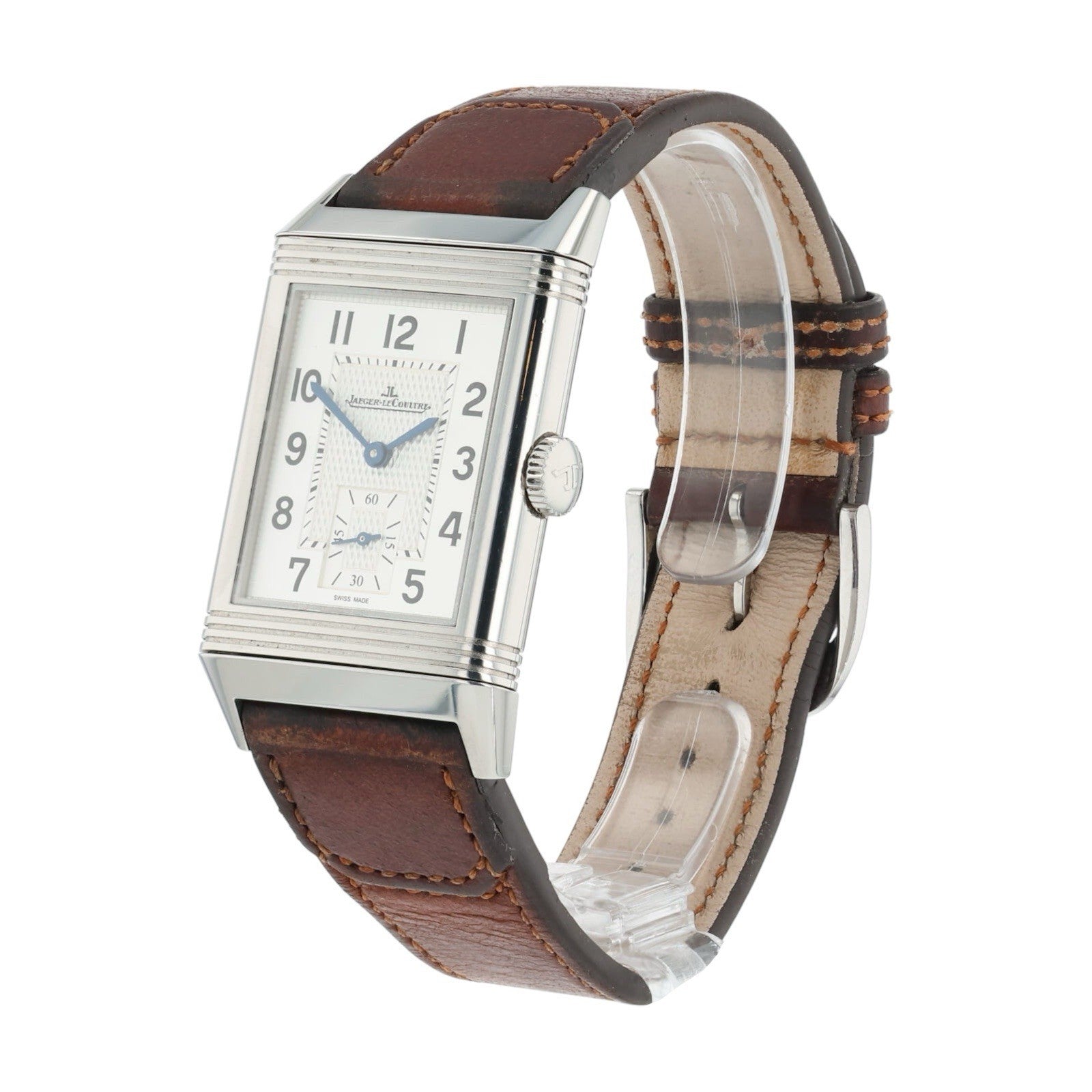 Jaeger-LeCoultre Reverso Steel Silver Dial 45x27mm Manual Wind Mens Q3858520