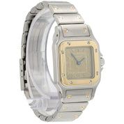 Cartier Santos Galbee Gold Dial Steel And Gold 24mm Quartz Women's Watch 1567