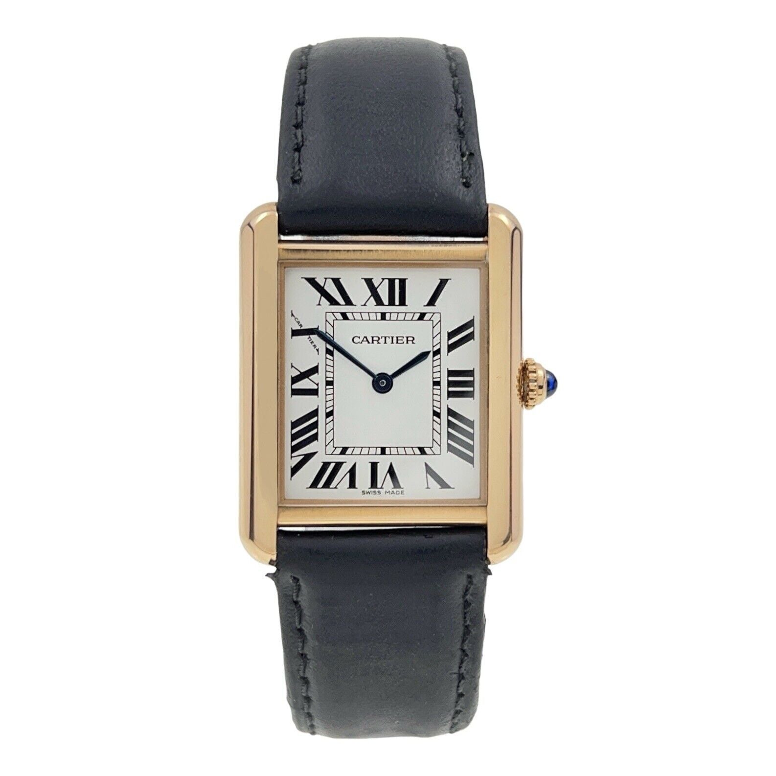 Cartier Tank Solo 18k Rose Gold Quartz Unisex Watch 3168