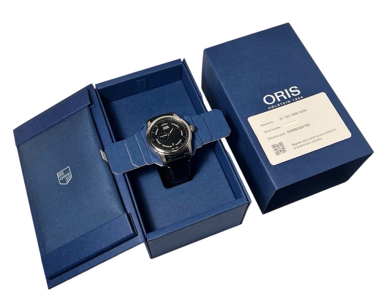 Oris Artelier Pointer Stainless Steel Black Dial 44mm Automatic Mens Watch 7666