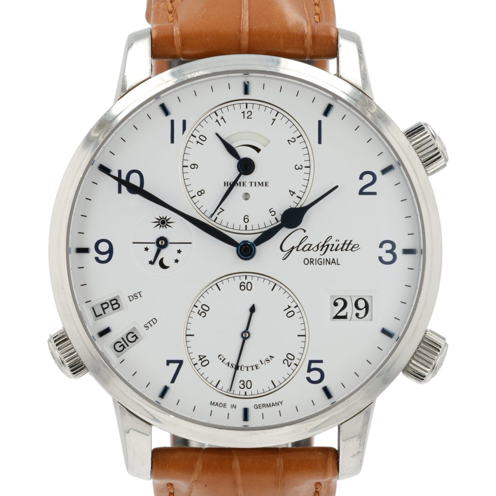 Glashutte Original Senator White Dial Steel 44mm Automatic Mens 1-89-02-03-02-30