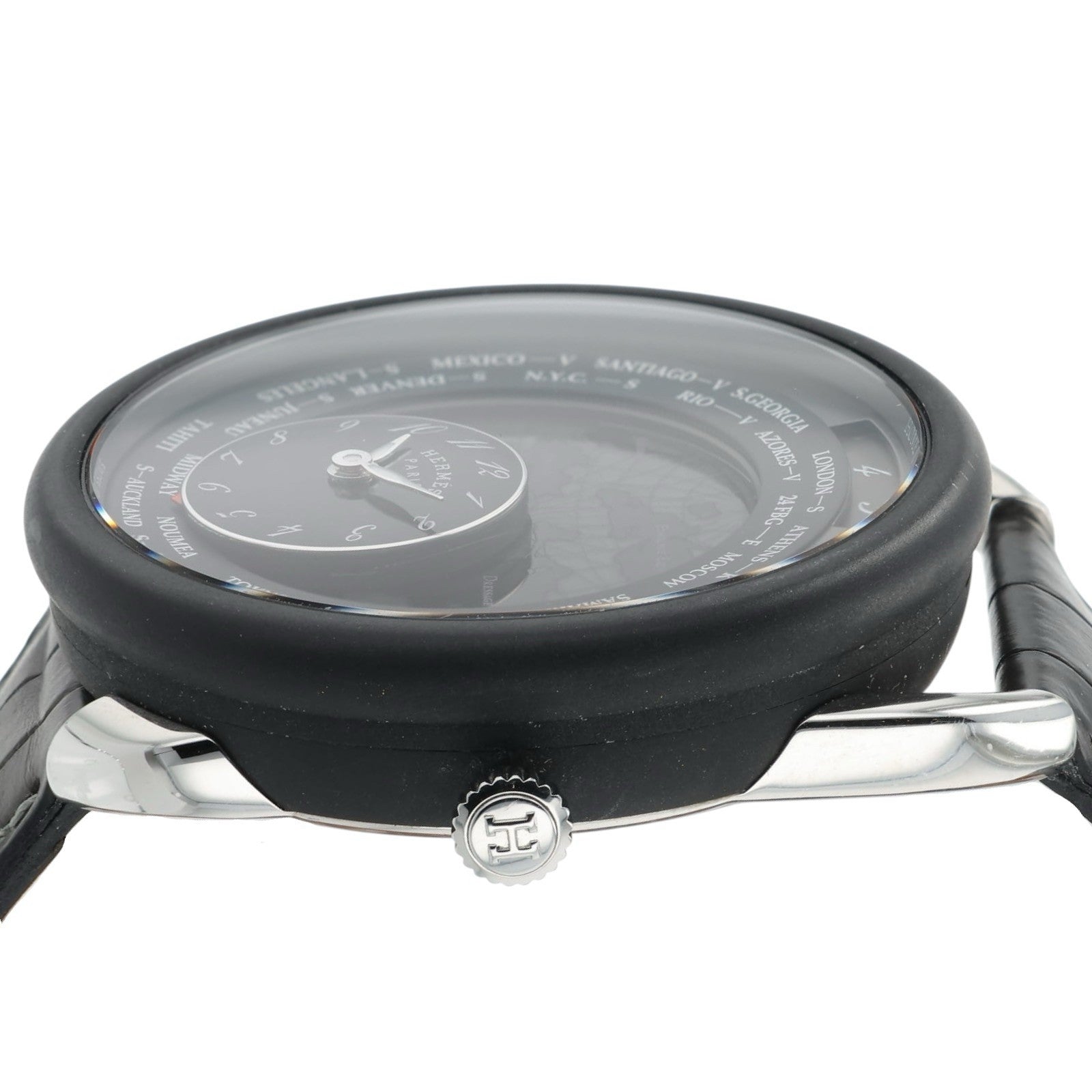 Hermes Arceau Titanium & Platinum Black Dial 41mm Automatic Men’s Watch AR10741