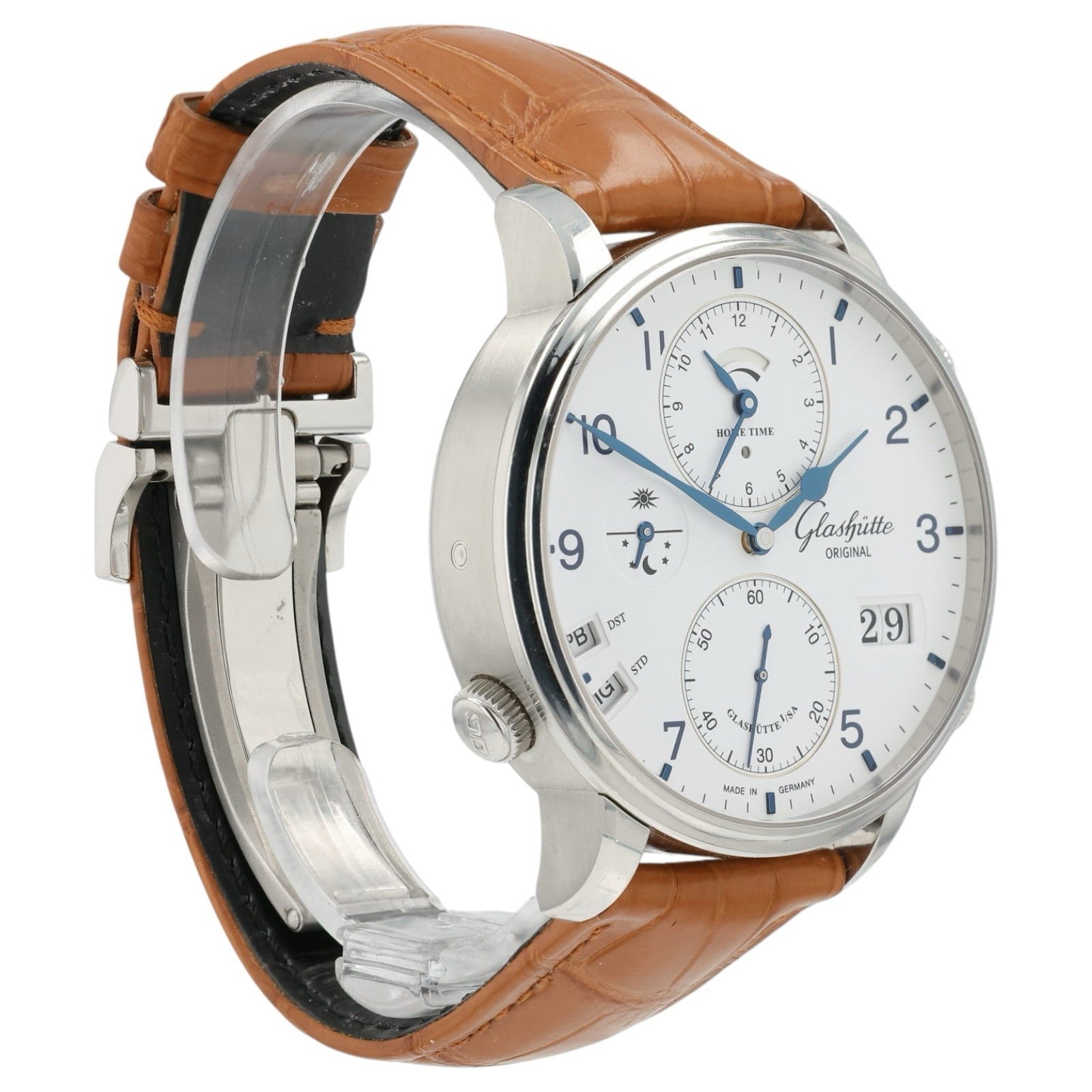 Glashutte Original Senator White Dial Steel 44mm Automatic Mens 1-89-02-03-02-30