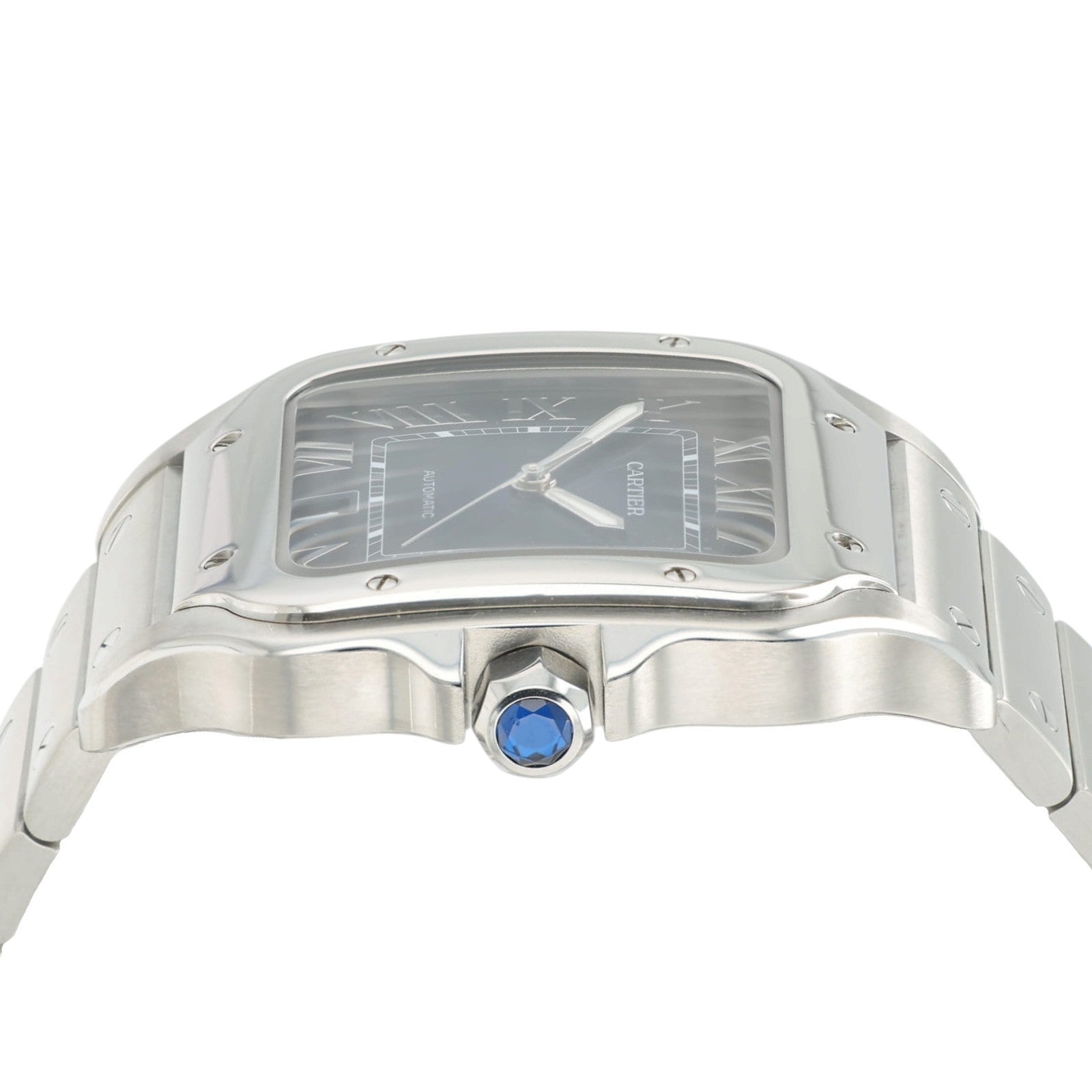 Cartier Santos Blue Dial Stainless Steel 39x40mm Automatic Mens Watch WSSA0030