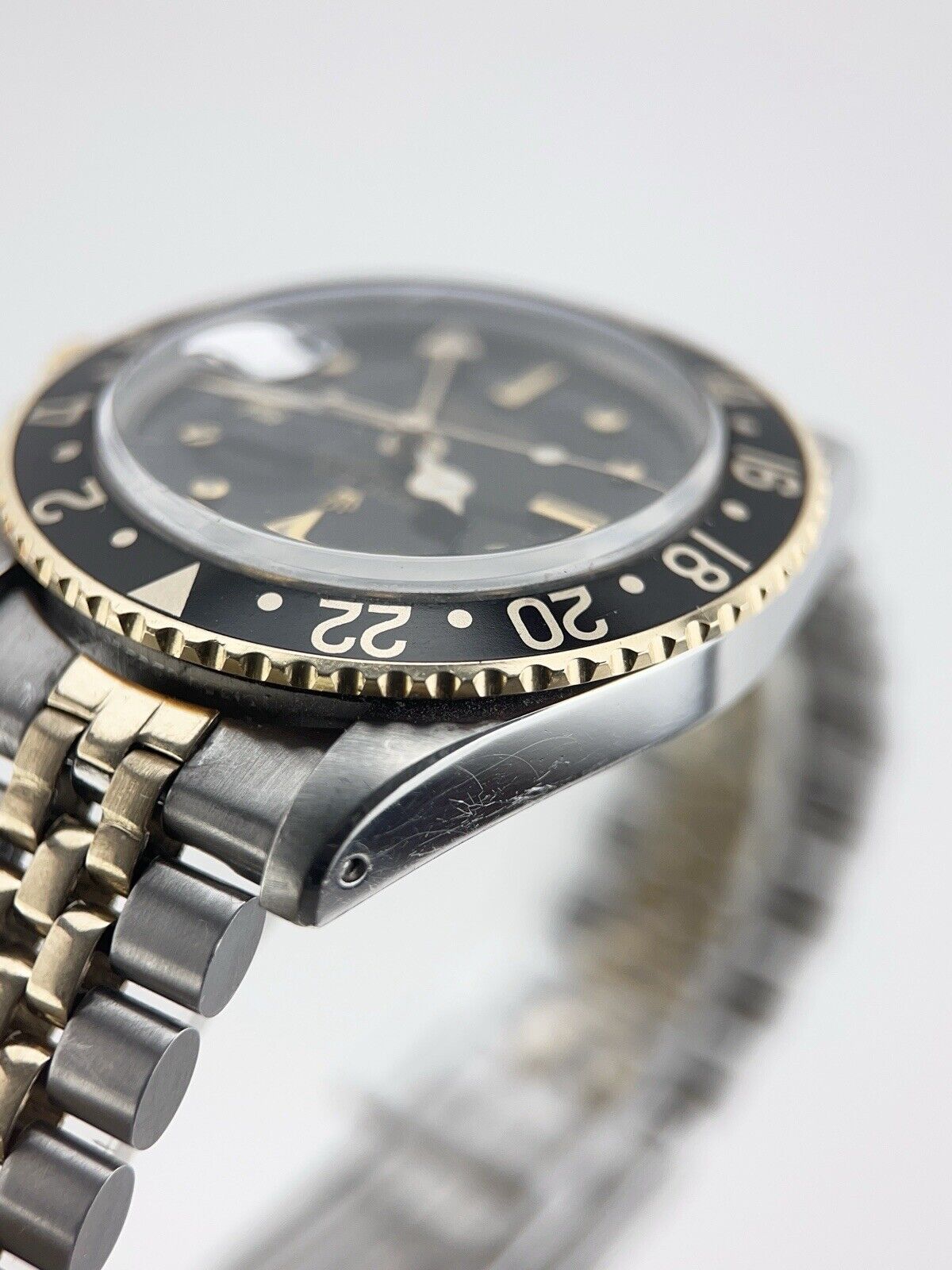 Vintage Rolex GMT Master Two Tone 1675 Nipple Black Dial Automatic 40MM W/ Box