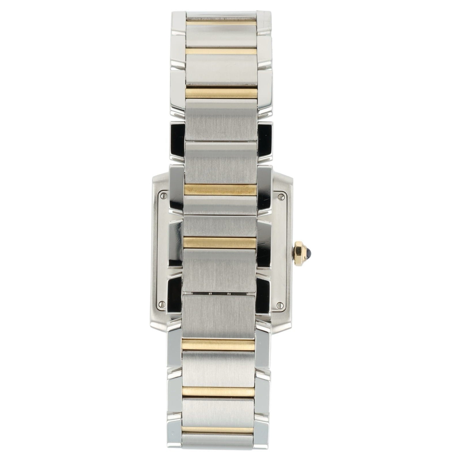 Cartier Tank Silver Dial 18k Yellow Gold & Steel 30x25mm Quartz Women’s W51023Q4