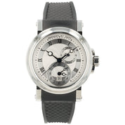 Breguet Marine GMT Dual Time Silver Dial Steel 42mm Automatic Men's Watch 5857ST