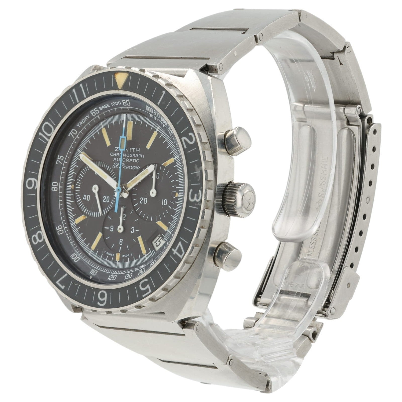Zenith El Primero Vintage Black Dial Steel 43.5mm Automatic Mens 01-0150-415