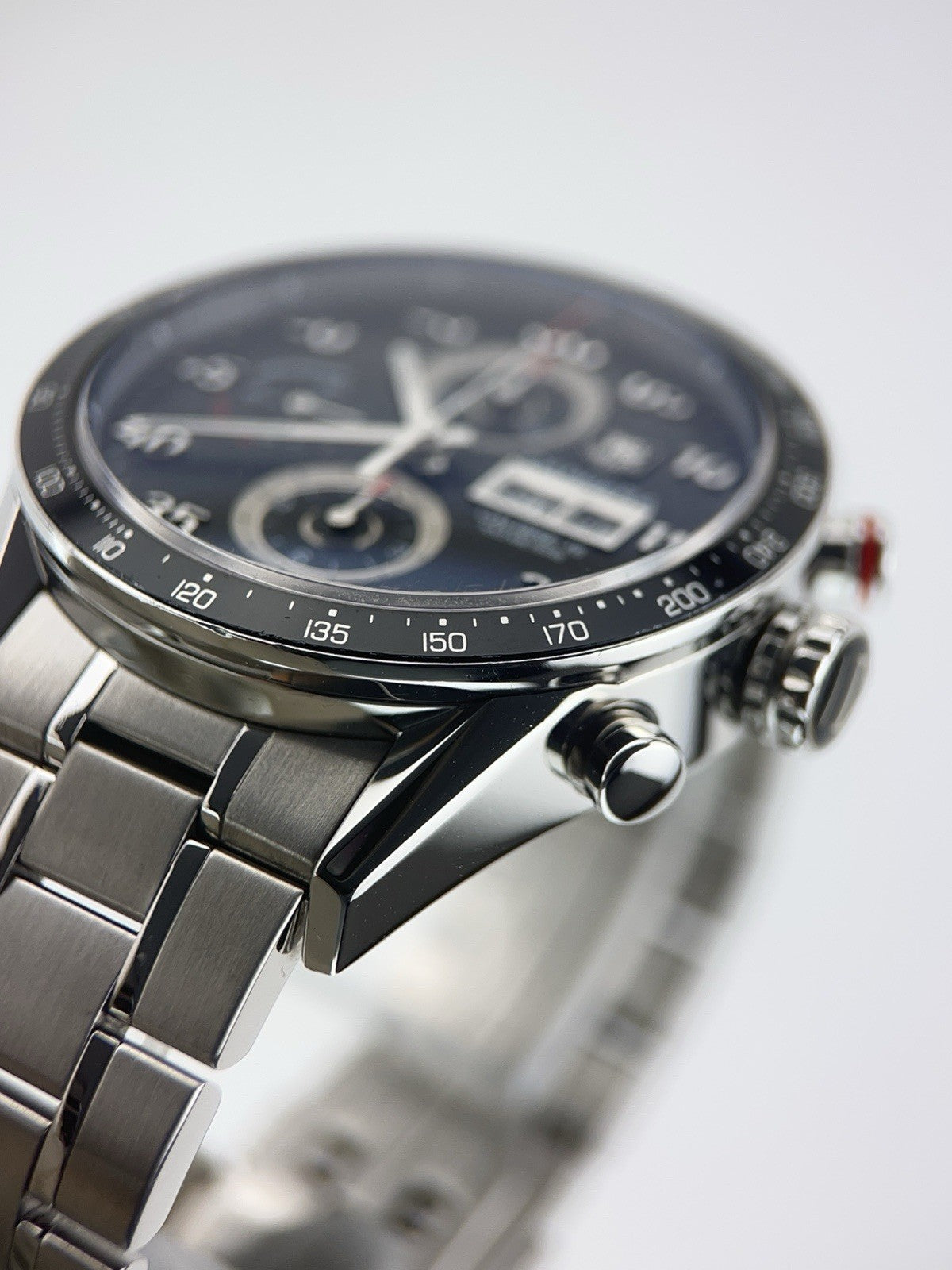Tag Heuer Carrera Chrono Steel Black Dial 44mm Automatic Movement Men’s CV2A10