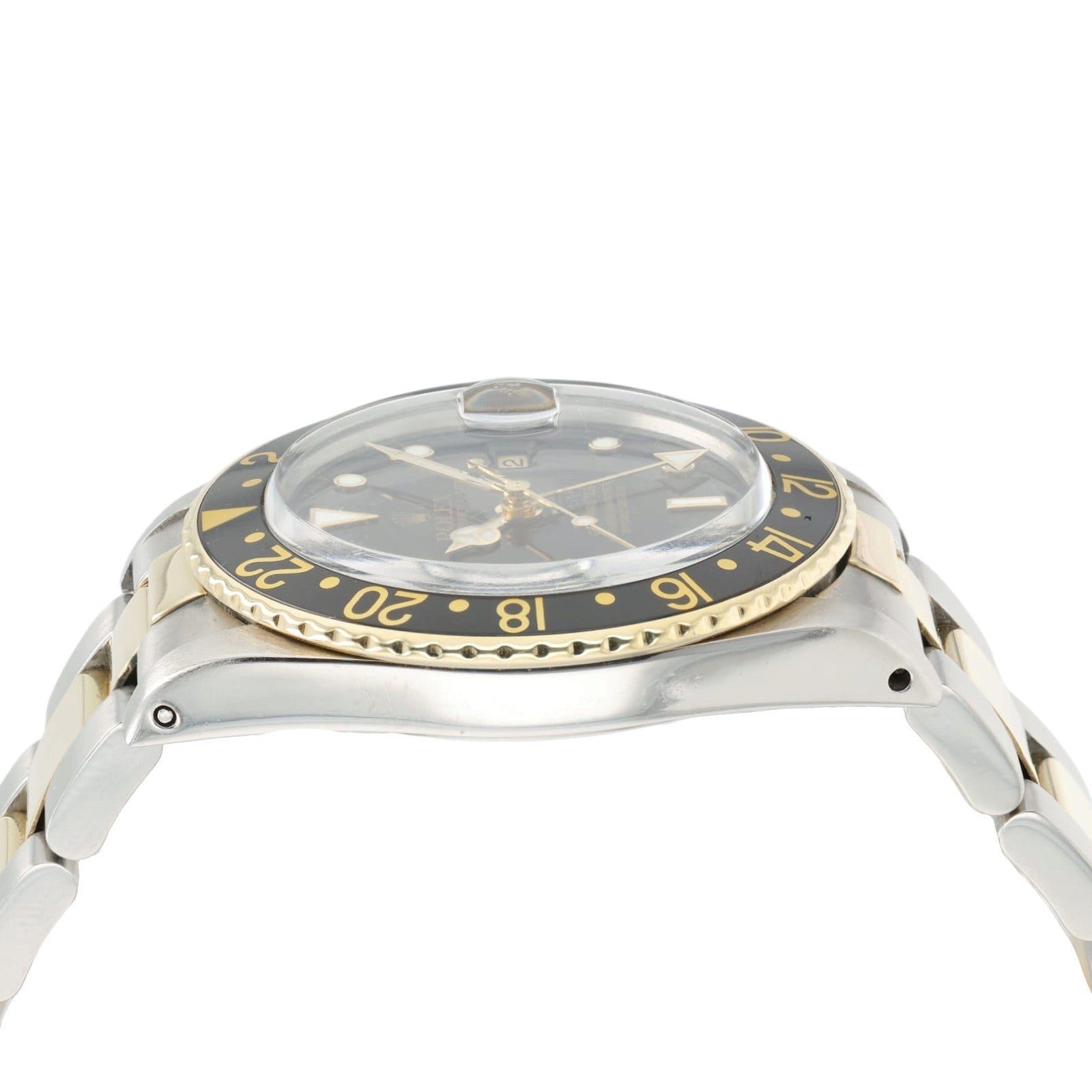 Rolex GMT Master Black Dial Gold & Steel 40mm Automatic Men's Watch 16713
