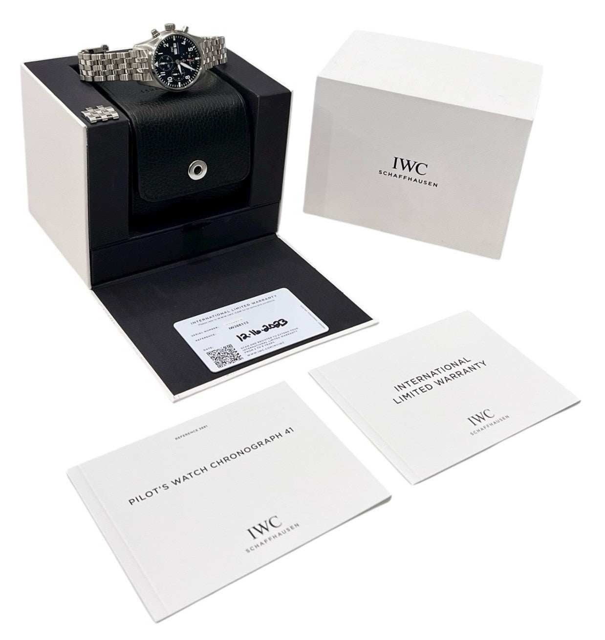 2023 IWC Pilot Chronograph Steel Black Dial 41mm Automatic Men’s Watch IW388113