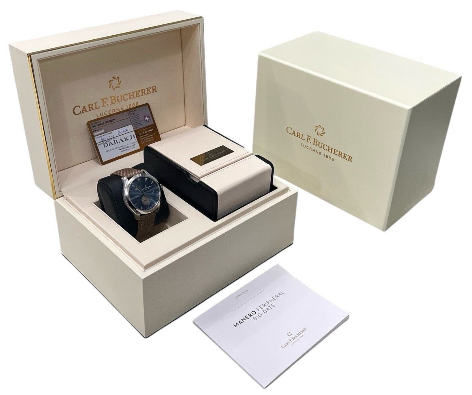 Carl F Bucherer Manero Stainless Steel Blue Dial 41.6mm Automatic Mens 10926.8