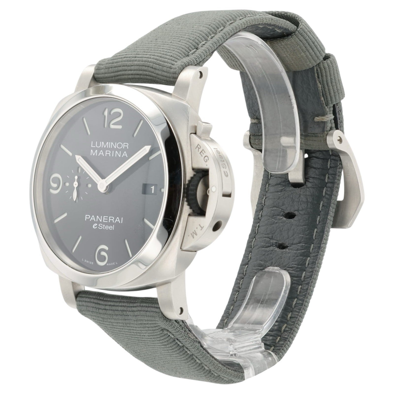 Panerai Luminor Marina Gray Stainless Steel 44mm Automatic Men’s Watch PAM01358
