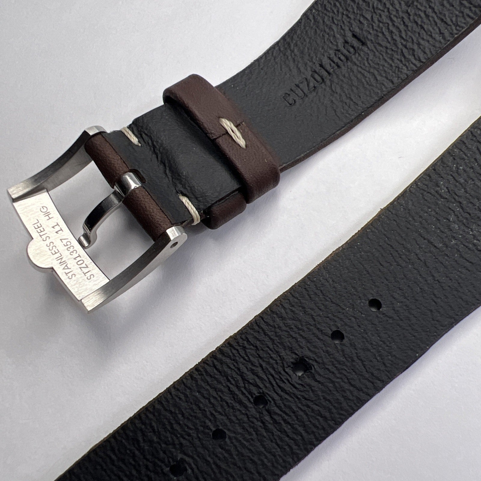 Authentic 21mm Blue Leather Patek Philippe Strap Band 16mm Steel Deployant Clasp
