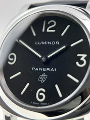 Panerai Luminor Base Logo Steel Black 44mm Manual Wind Men’s Watch PAM00000