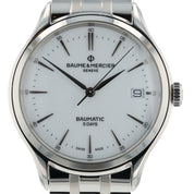 Baume & Mercier Clifton Stainless Steel White Dial 40mm Automatic Mens M0A10398