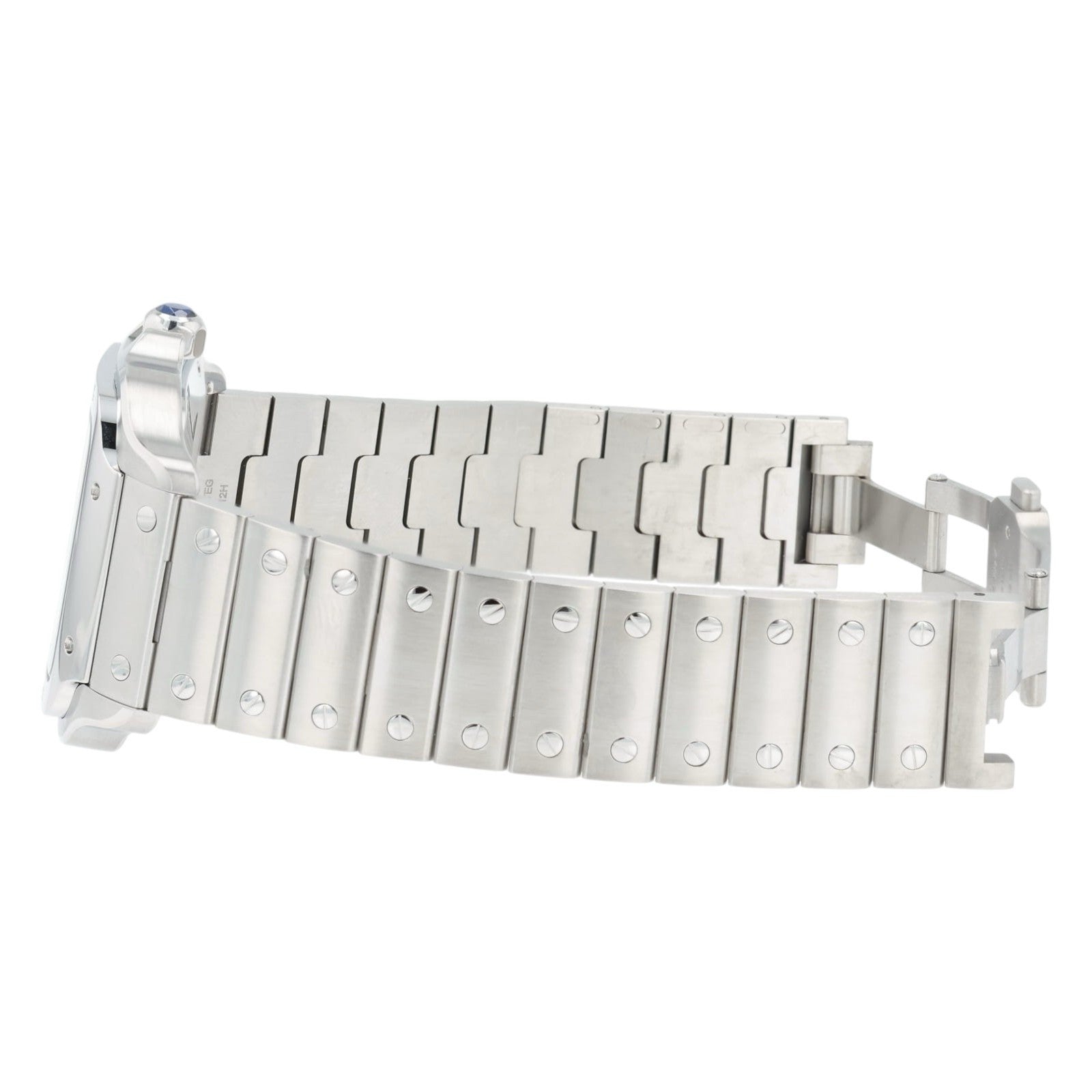 Cartier Santos Dual Time Gray Dial Steel 40.2mm Automatic Mens Watch WSSA0076